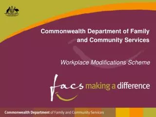 Commonwealth Department of Family and Community Services