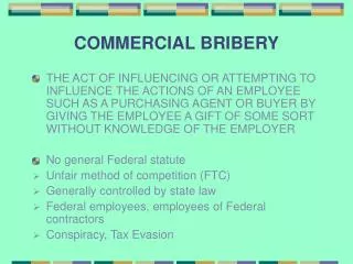 commercial bribery