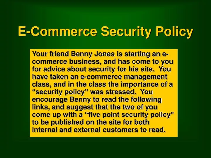 e commerce security policy