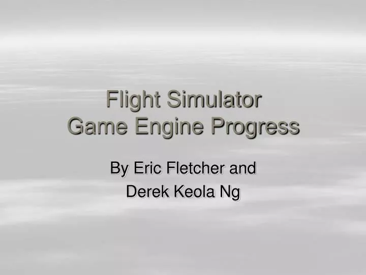flight simulator game engine progress
