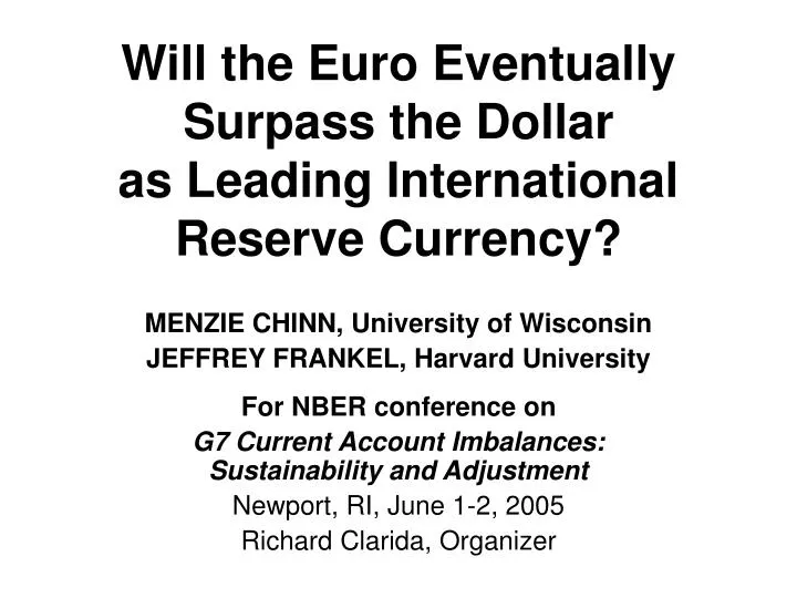 will the euro eventually surpass the dollar as leading international reserve currency
