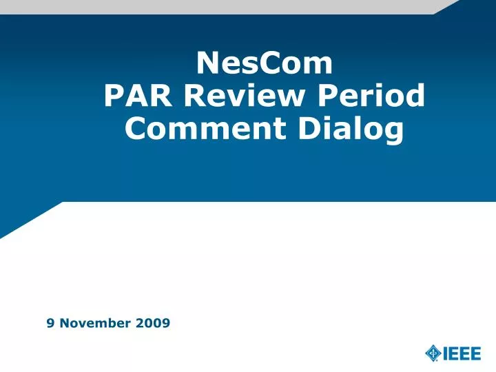 nescom par review period comment dialog