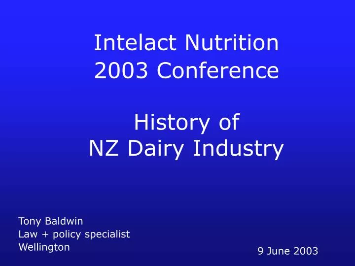 history of nz dairy industry