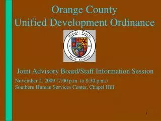 Orange County Unified Development Ordinance