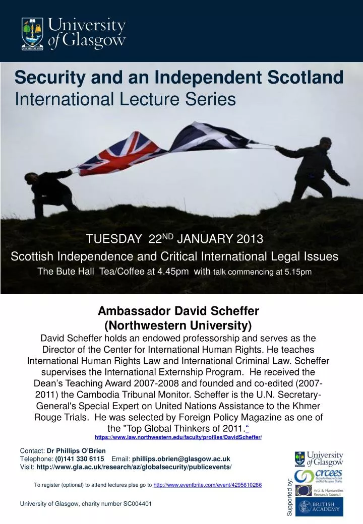 security and an independent scotland international lecture series