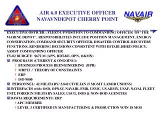 AIR 6.0 EXECUTIVE OFFICER NAVAVNDEPOT CHERRY POINT