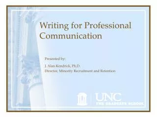 Writing for Professional Communication