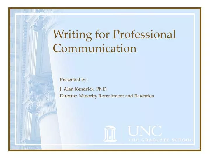 writing for professional communication