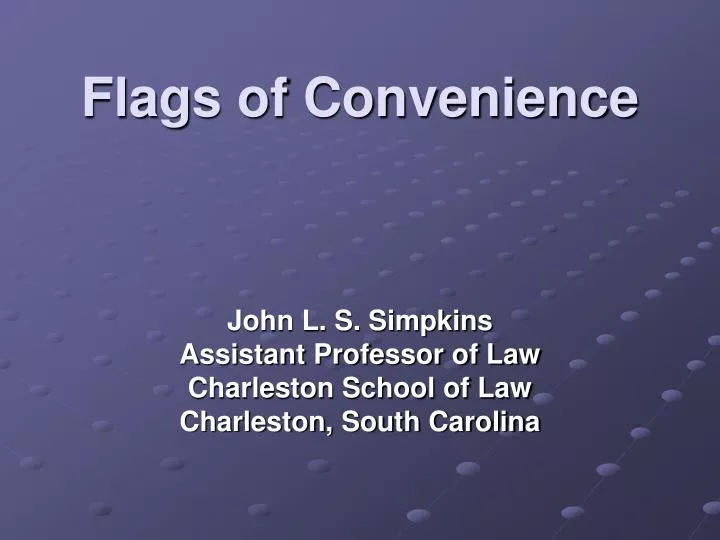 flags of convenience