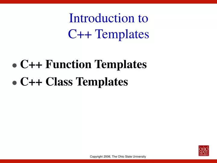 introduction to c templates