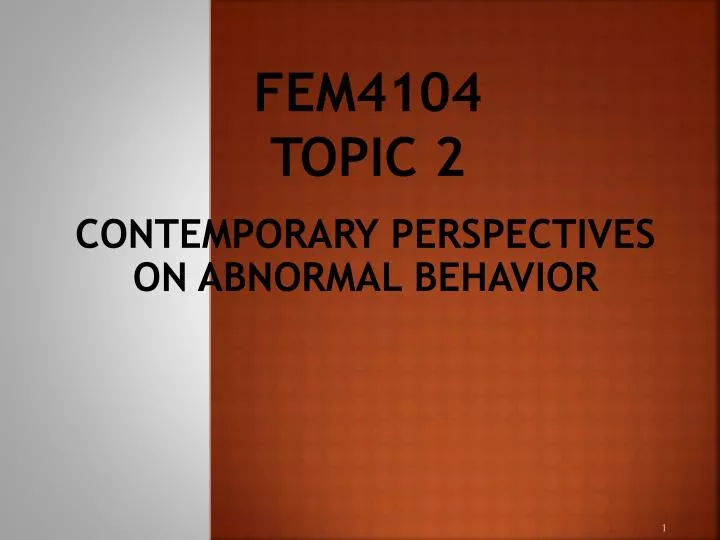 fem4104 topic 2