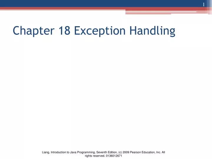chapter 18 exception handling