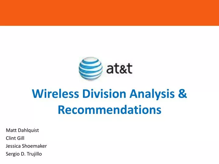 wireless division analysis recommendations
