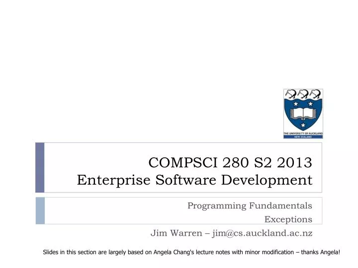 compsci 280 s2 2013 enterprise software development