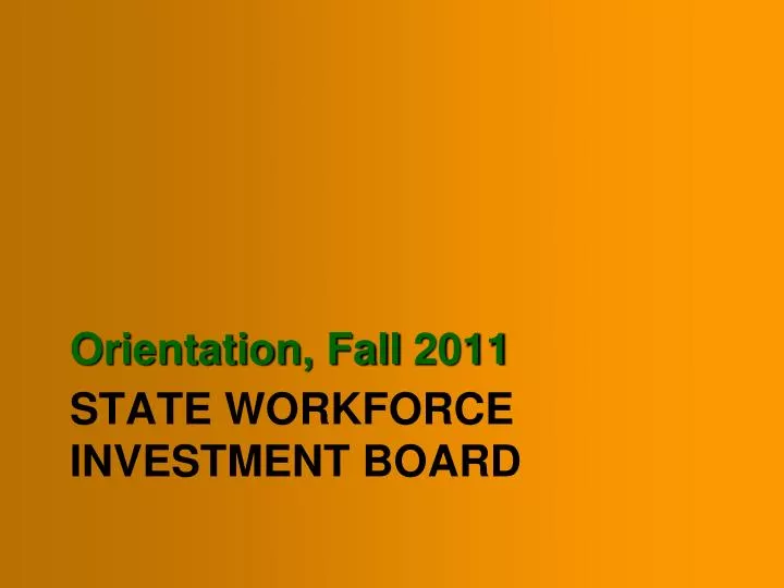 state workforce investment board