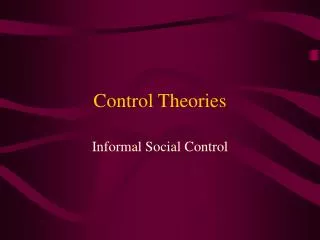 Control Theories
