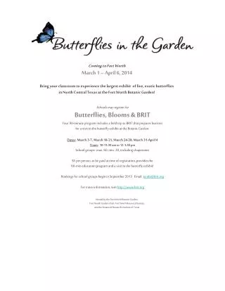 Hosted by the Fort Worth Botanic Garden, Fort Worth Garden Club, Fort Worth Botanical Society, and the Botanical Rese