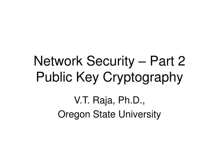 network security part 2 public key cryptography