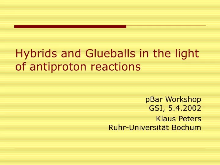 hybrids and glueballs in the light of antiproton reactions