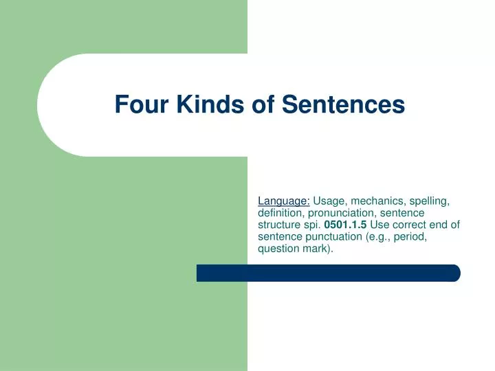 four kinds of sentences