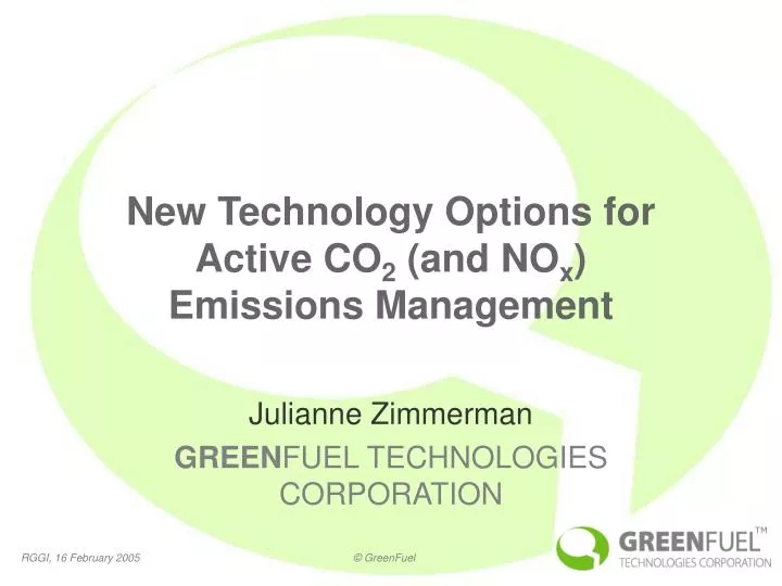 new technology options for active co 2 and no x emissions management