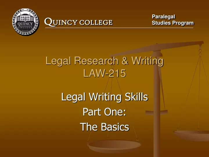 legal research writing law 215