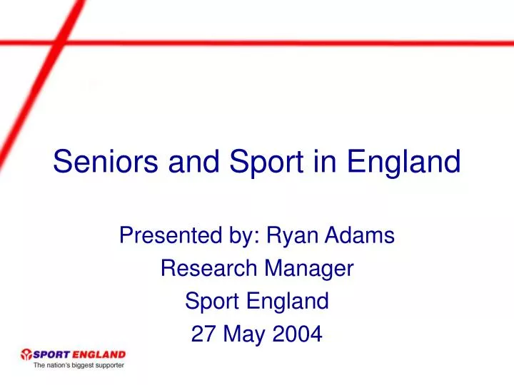 seniors and sport in england
