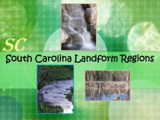 South Carolina Landform Regions