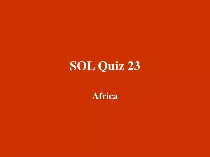 sol quiz 23