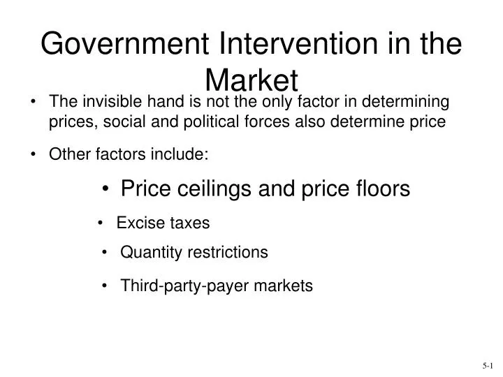 government intervention in the market