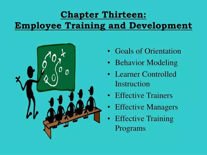 chapter thirteen employee training and development