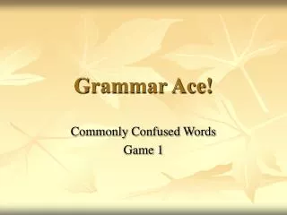 Grammar Ace!