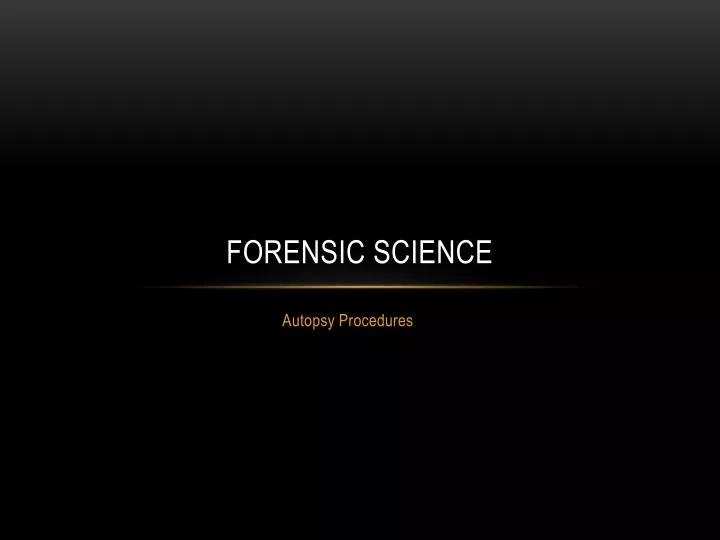 forensic science