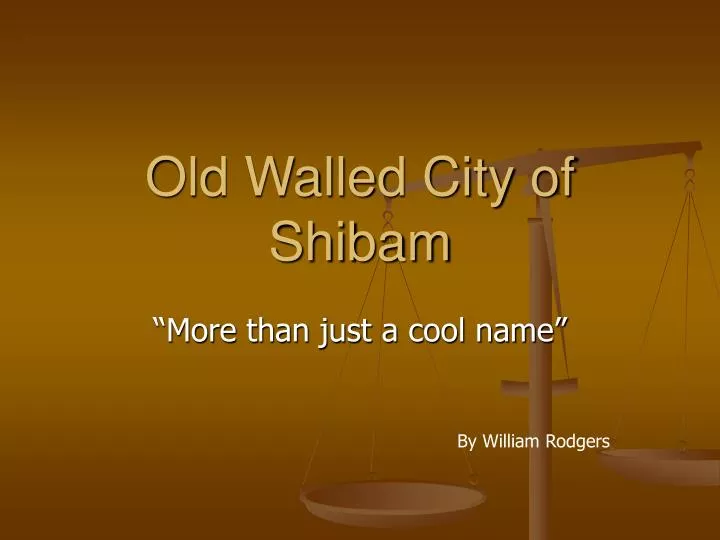 old walled city of shibam