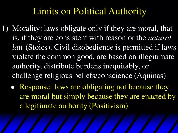 limits on political authority