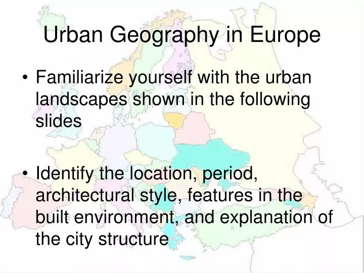 urban geography in europe