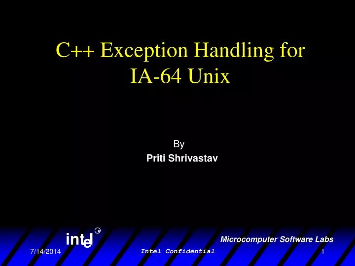 c exception handling for ia 64 unix