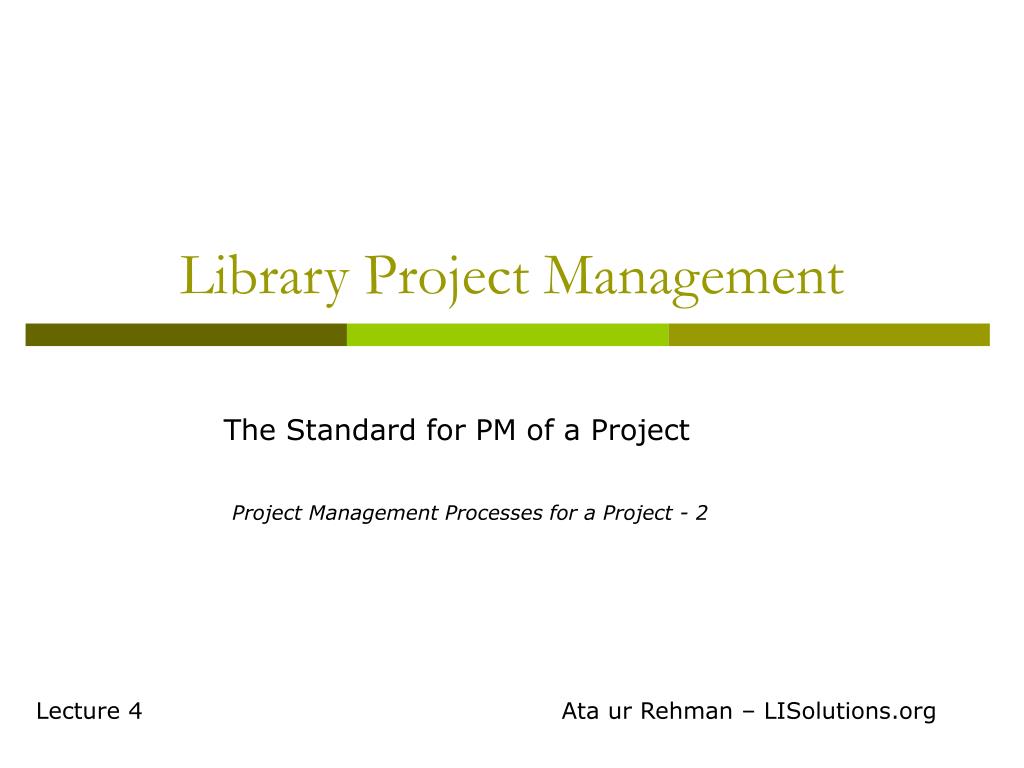 PPT - Library Project Management PowerPoint Presentation, free download ...