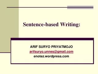 Sentence-based Writing: