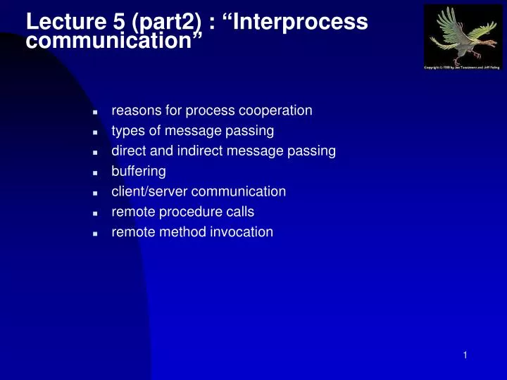 lecture 5 part2 interprocess communication