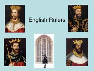 English Rulers