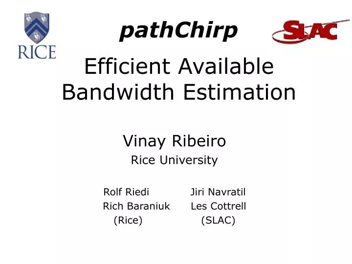 pathchirp efficient available bandwidth estimation
