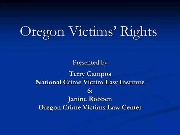 oregon victims rights
