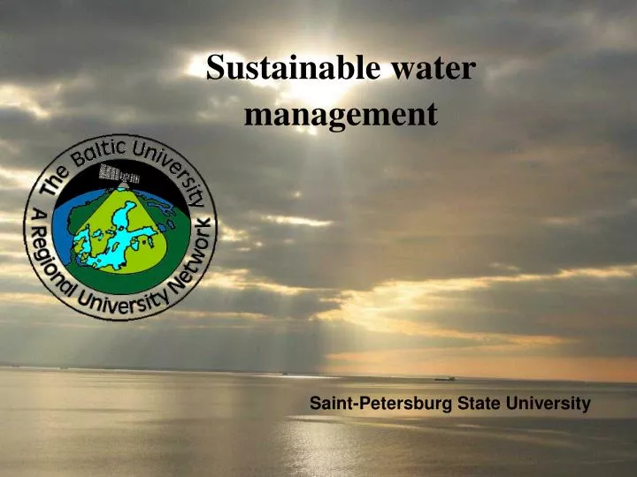 sustainable water management