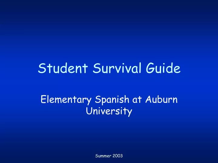student survival guide