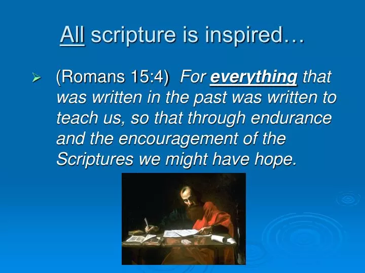all scripture is inspired