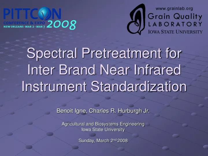 spectral pretreatment for inter brand near infrared instrument standardization