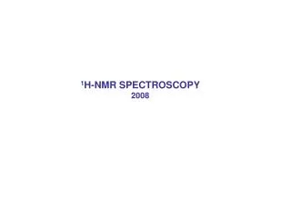 1 H-NMR SPECTROSCOPY 2008