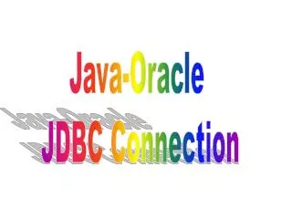 Java-Oracle JDBC Connection
