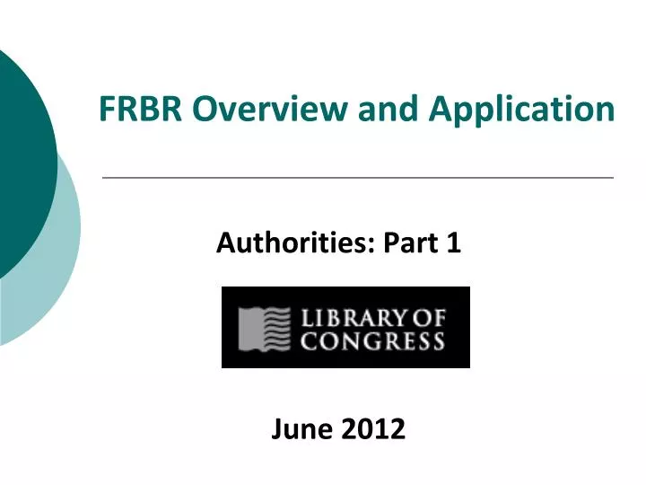 frbr overview and application